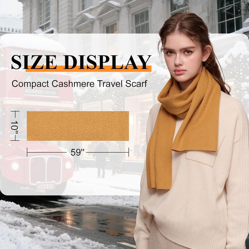 NUOHEMULE Store Luxury 100% Cashmere Scarf for Women & Men, 59''x10'' Extra Warm Winter Scarf, Blanket Scarves in Premium Gift Box - Image 3